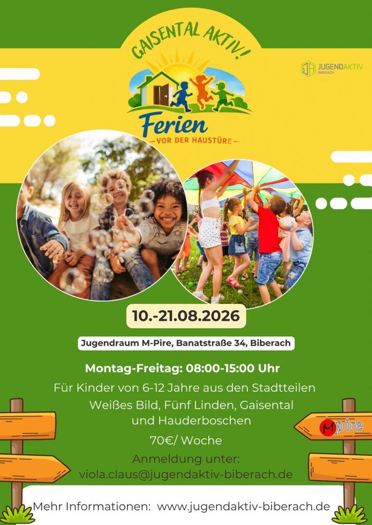 Jugendaktiv - Biberach an der Riss | Neu in den Sommerferien! Jugendaktiv - Biberach an der Riss | Neu in den Sommerferien!